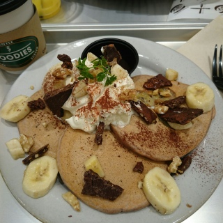 #チョコバナナパンケーキ