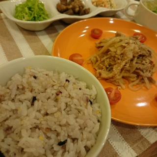 今夜は雑穀ご飯